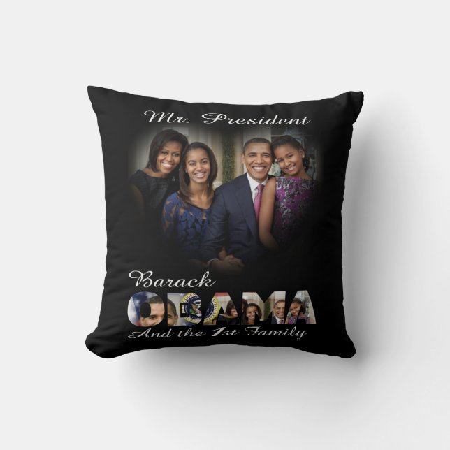 Coussin Réélection du Président Barack Obama des 2012 USA (Recto)