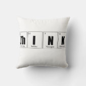 Coussin Réfléchir à la table périodique (Verso)