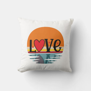 Coussin Réflexion d'amour rétro
