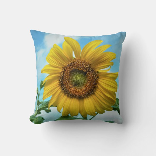 Coussin Refuge de tournesol (Recto)