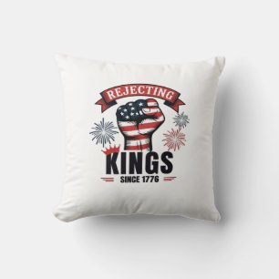 Coussin Refuser les rois depuis 1776 Esthétique patriotiqu