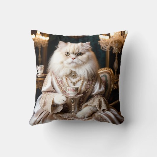 Coussin Regal Cat à Gown (Verso)