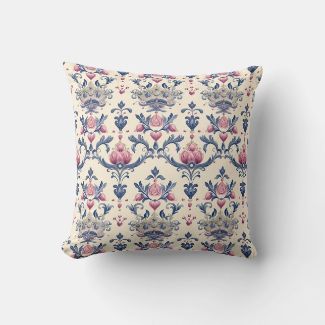Coussin Regal Crown & Floral Elegance Princesscore (Recto)