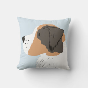 Coussin Regal Saint Bernard avec texte personnalisable Jet