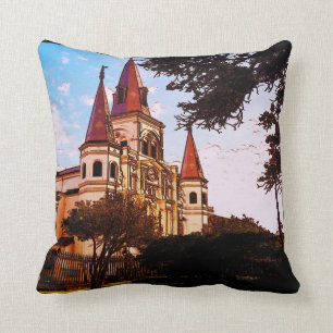 Coussin Regard de cathédrale de la Nouvelle-Orléans vieux