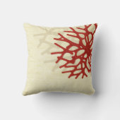 Coussin Regard de toile de plage de corail (Verso)