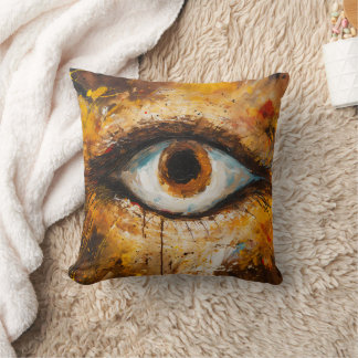 Coussin Regard d'or - Oeil Abstrait