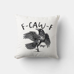 Coussin Regard drôle gothique F Corbeau F Style décontract