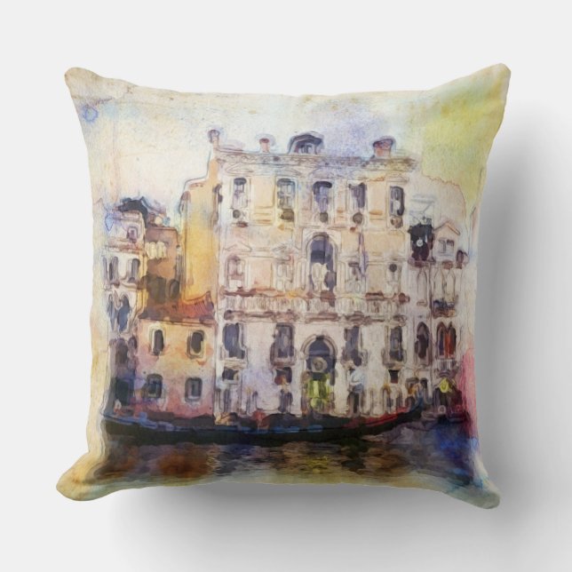 Coussin Regarde OD Venise faite dans l'aquarelle (Recto)