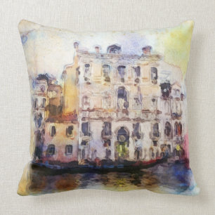 Coussin Regarde OD Venise faite dans l'aquarelle