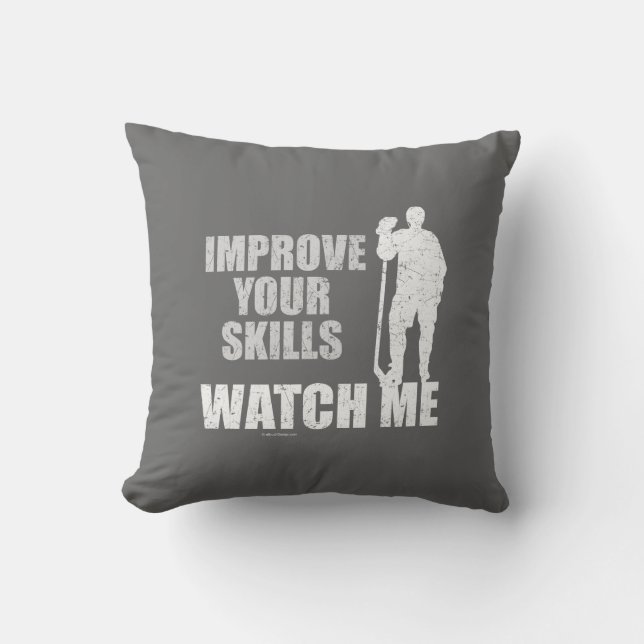 Coussin Regardez-moi (Hockey) Jeter l'oreiller (Recto)