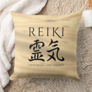 Coussin Reiki 霊 気 Japonais Calligraphic Life Energy