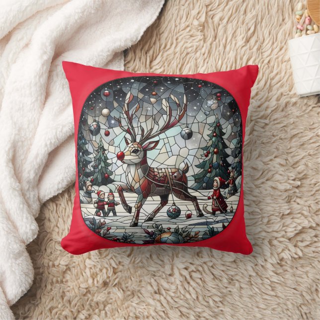 Coussin Reindeer danse en hiver au pays des merveilles (Couverture)