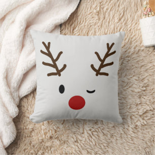 Coussin Reindeer plaid Noël