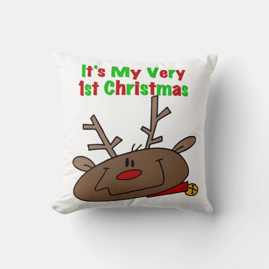 Coussin Reindeer Très 1er Noël (Recto)