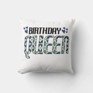 Coussin Reine d'anniversaire