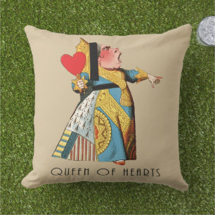 Coussin Reine de Cœur Alice au Pays des Merveilles Classiq