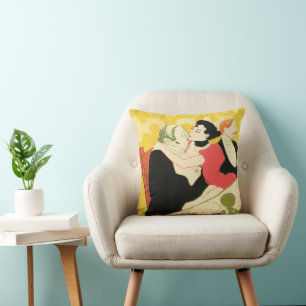Coussin Reine de Joie Toulouse Lautrec