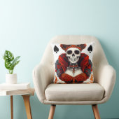 Coussin Reine de Pique Crâne (Chaise)