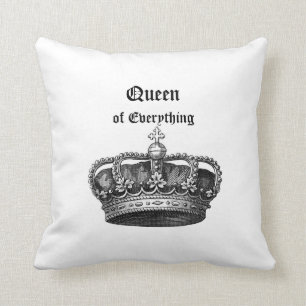 Coussin Reine de tout carreau vintage 20" de couronne