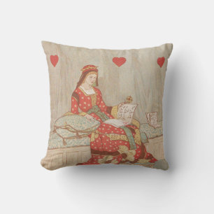 Coussin Reine des Coeurs victorienne Valentine des années