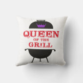 Coussin Reine Du Grill, Rouge Couronne Violet (Verso)