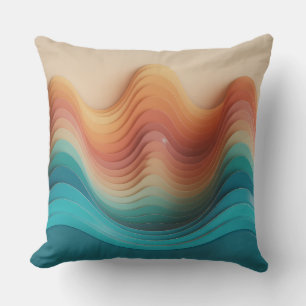 Coussin Relief de vague Giri Motif Batik 3D