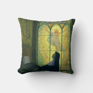 Coussin Religion vintage, Soeur Jouer un organe dans l'Egl