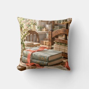 Coussin Reliure de livre à ruban Sage Vintage Books