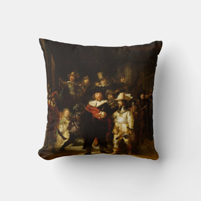 Coussin Rembrandt Nightwatch Night Watch Peinture baroque (Recto)