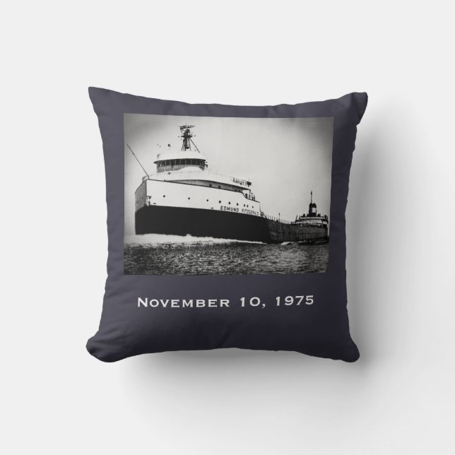 Coussin Remember the Edmund Fitzgerald (Recto)