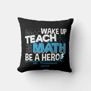 Coussin Remerciement pour un professeur de mathématiques -