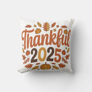 Coussin Remerciements 2025 Automne Thanksgiving Citrouille