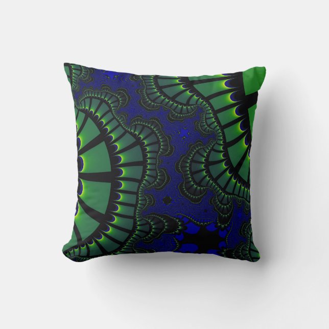 Coussin Remix vert et bleu (Recto)