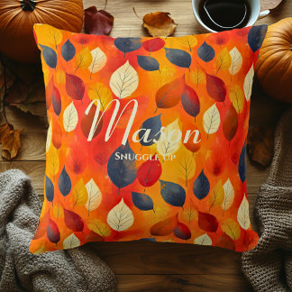 Coussin Remonter les feuilles d'automne | Décor Chaud