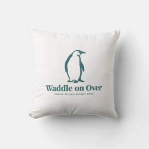 Coussin Remonter sur le pingouin adorable