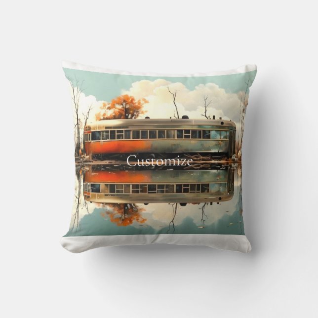 Coussin Remorque Caravan vintage RV Thunder_Cove (Recto)