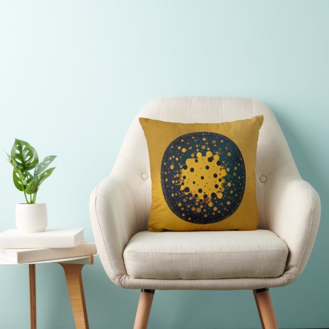 Coussin Renaissance – Cercle Abstrait d'Émergence (Chaise)