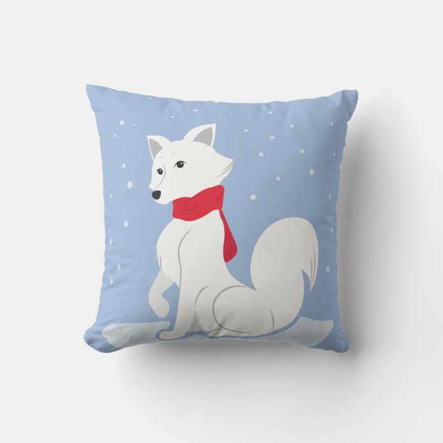 Coussin Renard arctique (Recto)