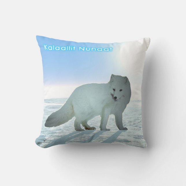 Coussin Renard arctique - Groenland (Recto)