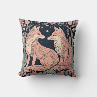 Coussin Renard boisé enchanté D10