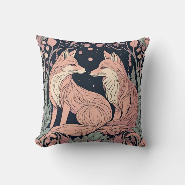 Coussin Renard boisé enchanté D10 (Recto)