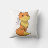 Coussin Renard comme mariée avec voile (Verso)