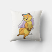Coussin Renard comme mariée avec voile (Verso)