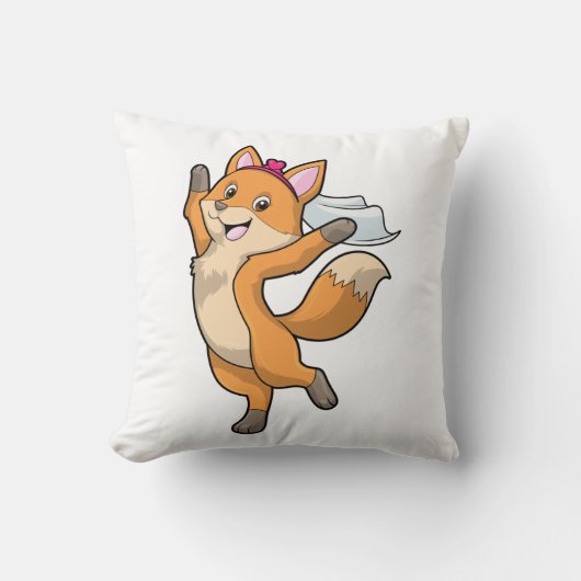 Coussin Renard comme mariée avec Voile & Coeur (Recto)