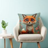 Coussin Renard de dessin animé adorable (Chaise)