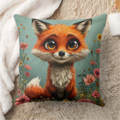 Coussin Renard de dessin animé adorable (Couverture)