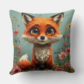 Coussin Renard de dessin animé adorable (Verso)