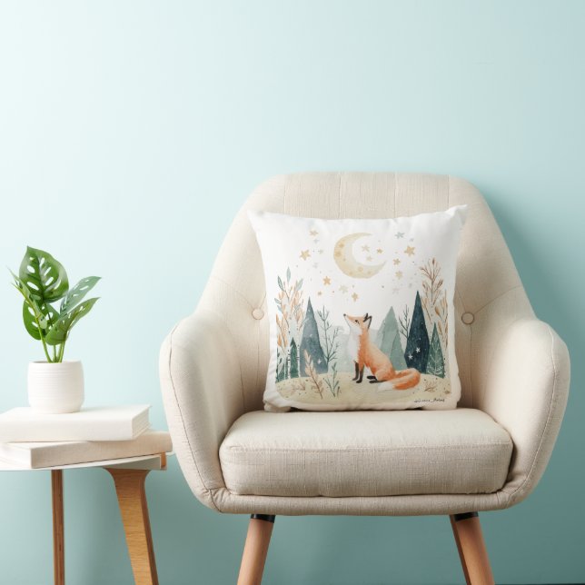 Coussin Renard de la forêt de Starry (Chaise)