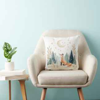 Coussin Renard de la Forêt Étoilée